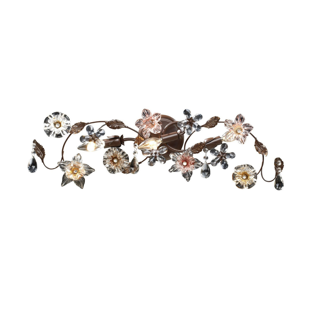 Elk Cristallo Fiore 20075/3 Bath Vanity Light 30 in. wide - Deep Rust