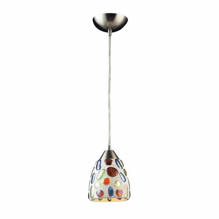 Elk Gemstone 542-1 Pendant Light - Satin Nickel