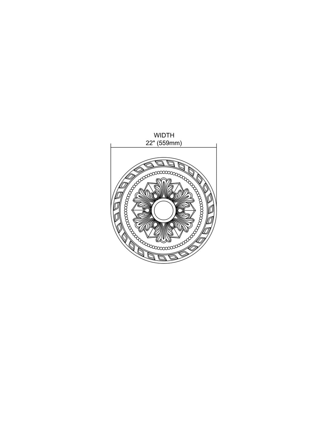 Elk Lighting M1005WH  Corinthian Home Decor White