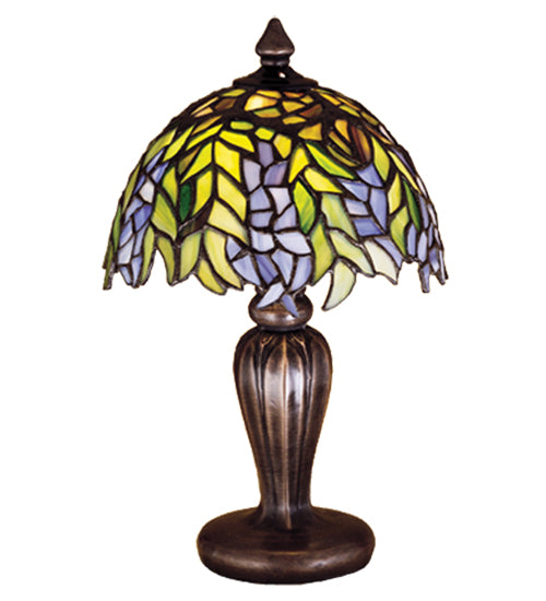 Meyda Tiffany Lighting 30590 Tiffany Honey Locust One Light Mini Lamp Lamp Bronze / Dark