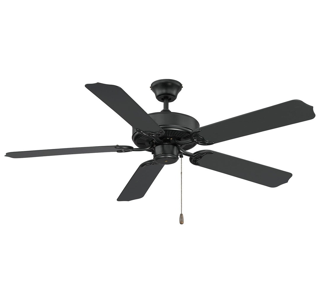 Meridian Nomad M2020MBK Ceiling Fan 52 - Matte Black, Black/