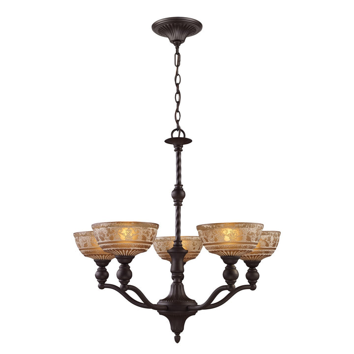 Elk Norwich 66197-5 Chandelier Light - Oiled Bronze
