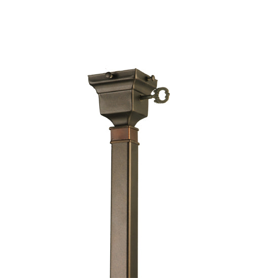 Meyda Tiffany Lighting 30842 Mission One Light Torchiere Utility Light Bronze / Dark