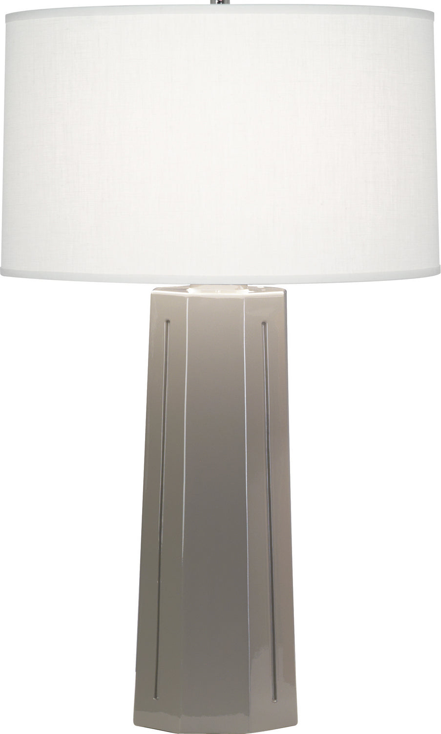 Robert Abbey Lighting 972 Mason Lamp Smoky Taupe Glazed