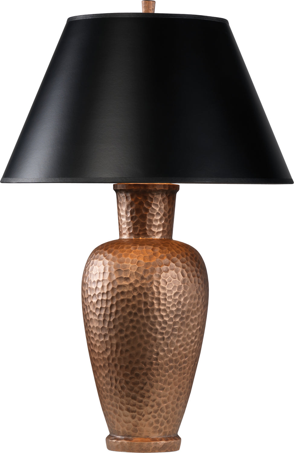 Robert Abbey Lighting 9867B Beaux Arts Lamp Dark Antique Copper Over Hammered Cast Metal