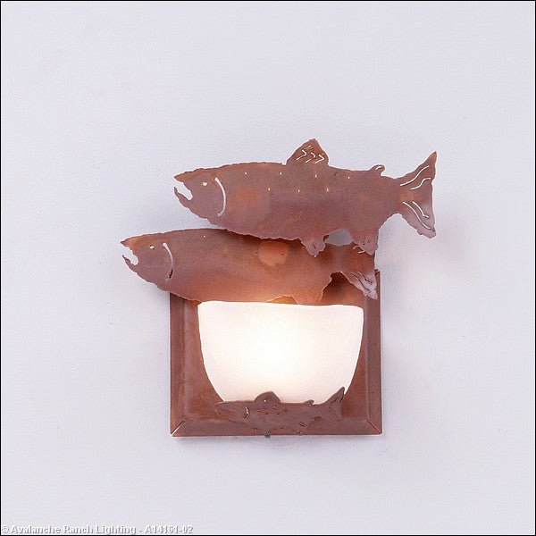 Avalanche Ranch Halogen-Salmon A14161-02 Wall Light - Rust Patina