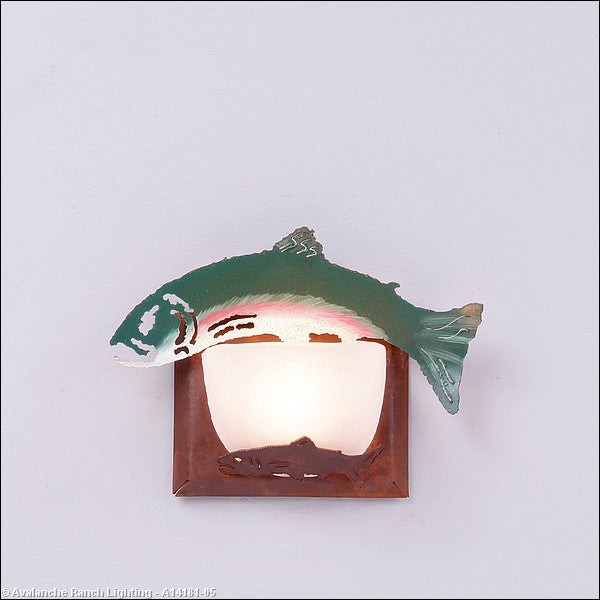 Avalanche Ranch HalogenTrout A14181-05 Wall Light - Rust Patina
