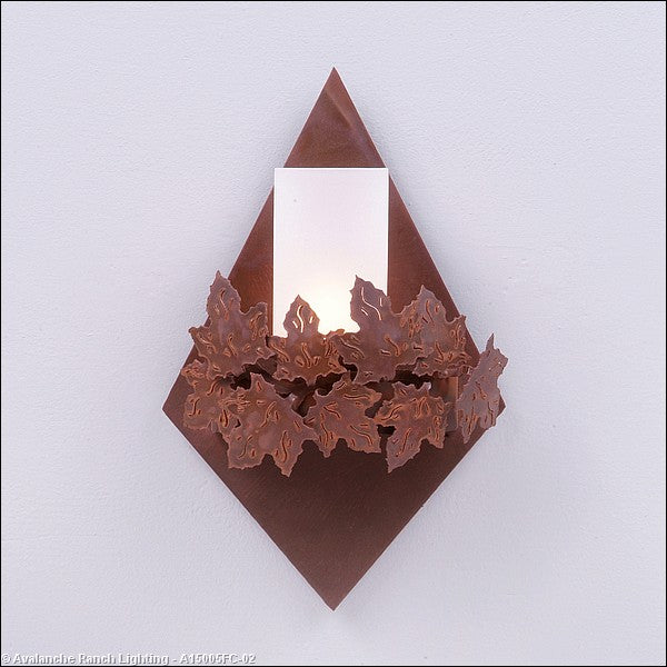Avalanche Ranch Wisley-Maple Leaf Rust Patina A15005FC-02 Wall Light - Rust Patina