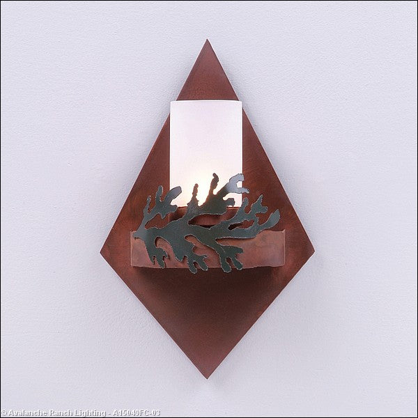Avalanche Ranch Wisley-Cedar Bough A15049FC-03 Wall Light - Cedar Green/Rust Patina