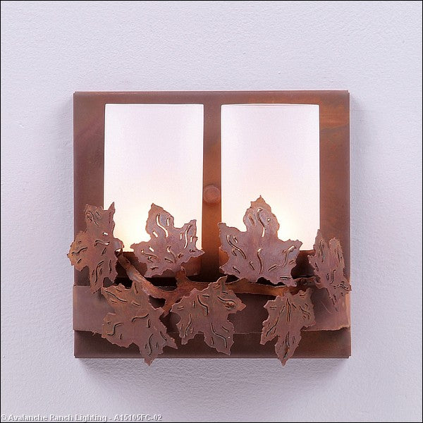 Avalanche Ranch Wisley-Maple Leaf Rust Patina A15105FC-02 Wall Light - Rust Patina