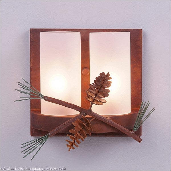Avalanche Ranch Wisley-Pine Cone A15120FC-04 Wall Light - Pine Green/Rust Patina