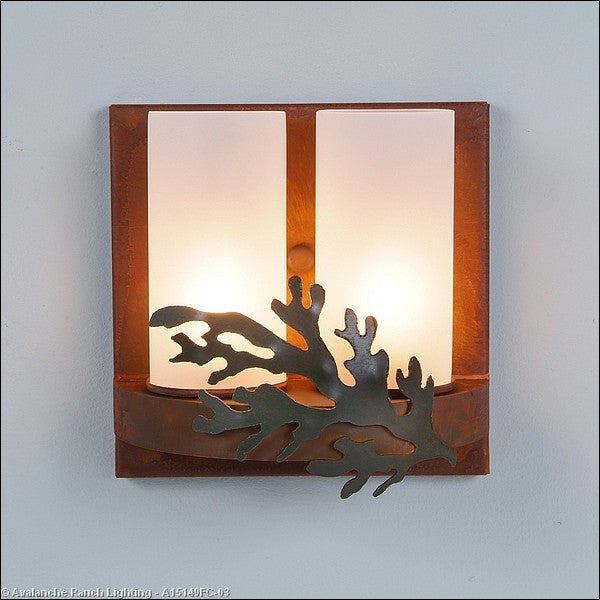 Avalanche Ranch Wisley-Cedar Bough A15149FC-03 Wall Light - Cedar Green/Rust Patina