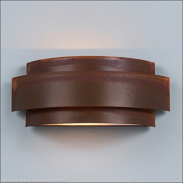 Avalanche Ranch Northridge-Rustic Plain A16201-02 Wall Light - Rust Patina