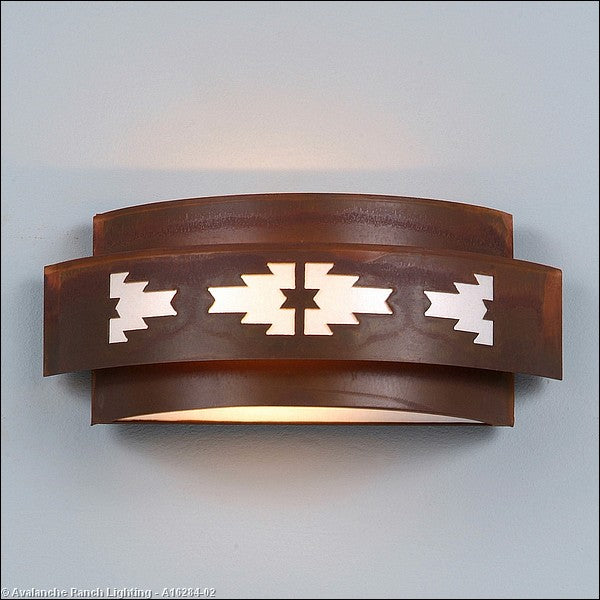 Avalanche Ranch Northridge-Pueblo A16284-02 Wall Light - Rust Patina