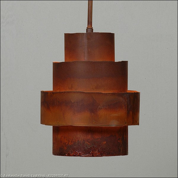 Avalanche Ranch Ridgemont A23901ST-02 Pendant Light - Rust Patina