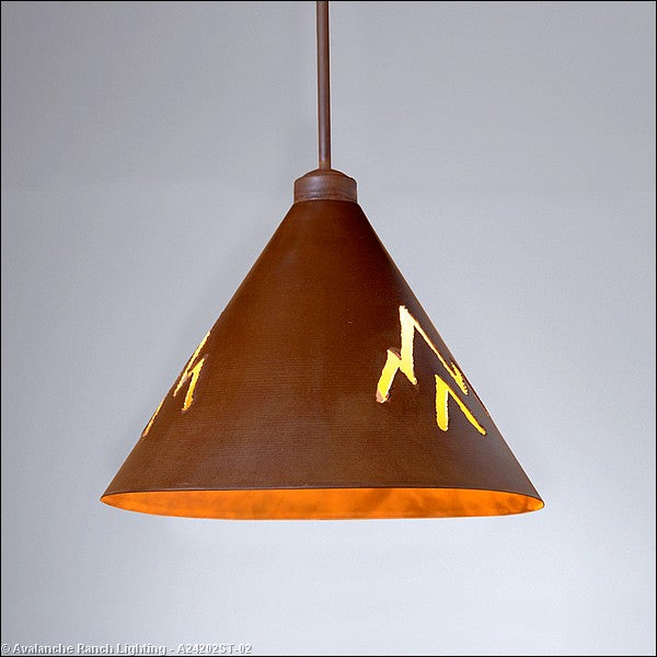 Avalanche Ranch Canyon Rust Patina A24202ST-02 Pendant Light - Rust Patina