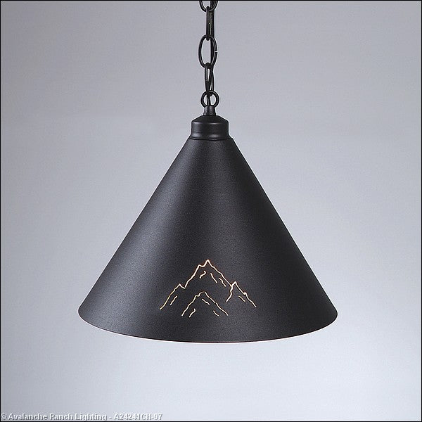 Avalanche Ranch Canyon Black Iron A24241CH-97 Pendant Light - Black Iron