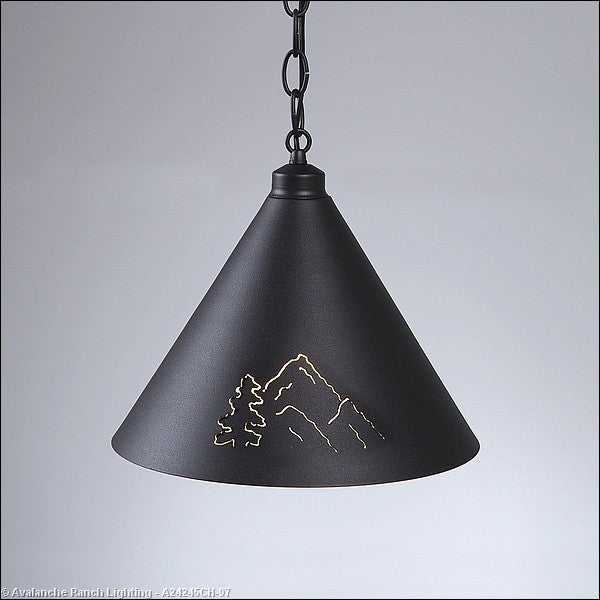Avalanche Ranch Canyon Black Iron A24245CH-97 Pendant Light - Black Iron
