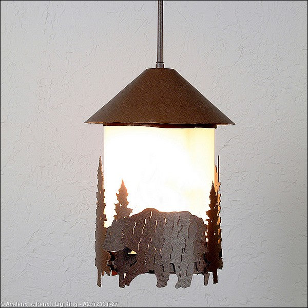 Avalanche Ranch Vista A25726ST-27 Pendant Light - Rustic Brown