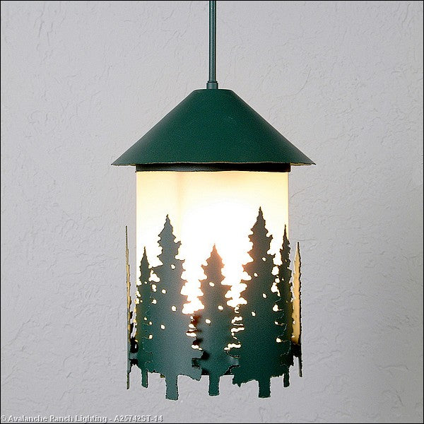 Avalanche Ranch Vista A25742ST-14 Pendant Light - Hunter Green