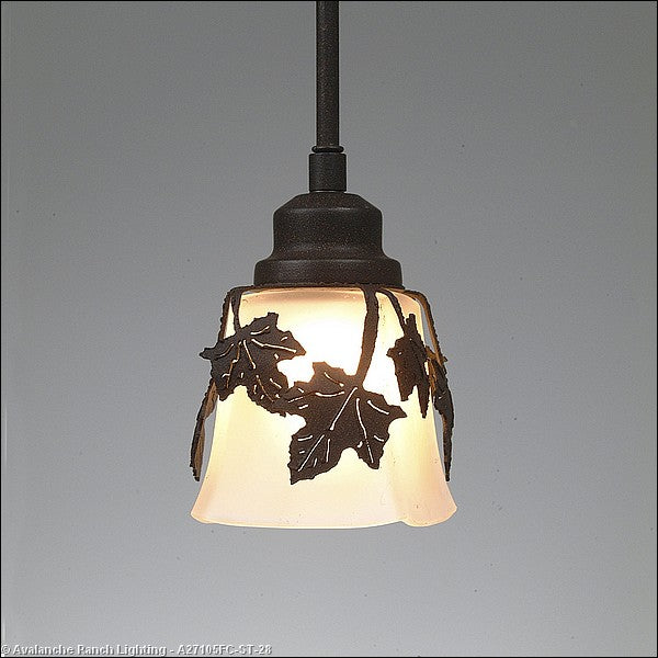 Avalanche Ranch Woodland-Maple Leaf Dark Bronze Metallic A27105FC-ST-28 Pendant Light - Dark Bronze Metallic