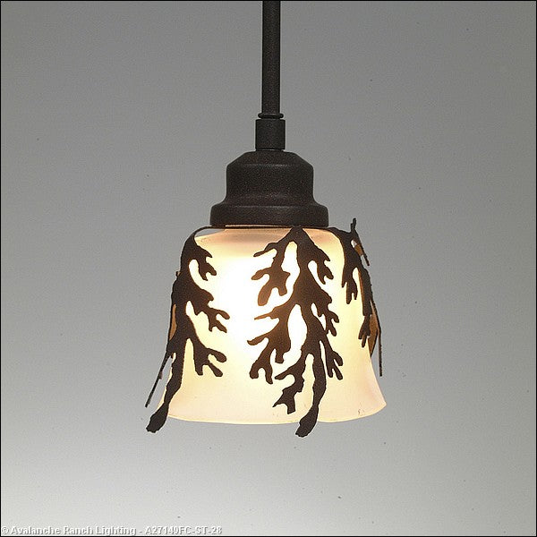 Avalanche Ranch Woodland-Cedar Bough Dark Bronze Metallic A27149FC-ST-28 Pendant Light - Dark Bronze Metallic