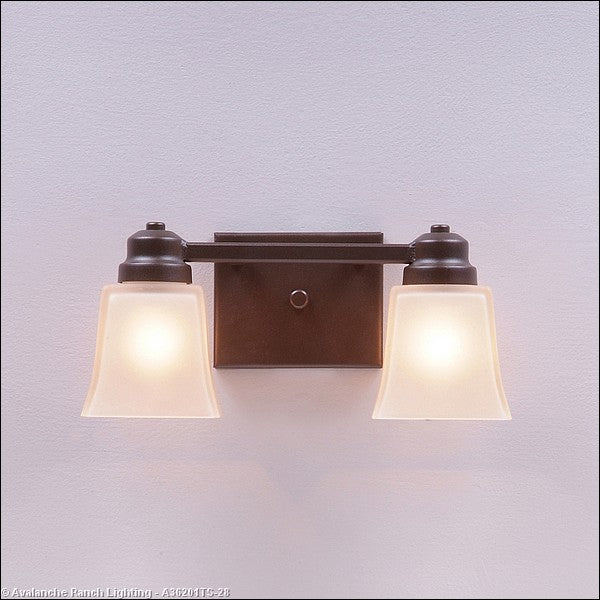 Avalanche Ranch Woodland-Rustic Plain Dark Bronze Metallic A36201TS-28 Bath Vanity Light 13 in. wide - Dark Bronze Metallic