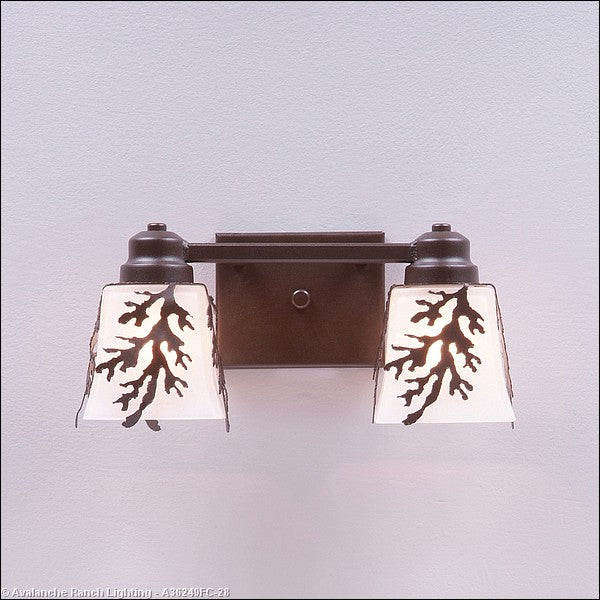 Avalanche Ranch Woodland-Cedar Bough Dark Bronze Metallic A36249FC-28 Bath Vanity Light 13 in. wide - Dark Bronze Metallic
