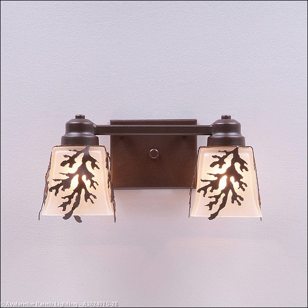 Avalanche Ranch Woodland-Cedar Bough Dark Bronze Metallic A36249TS-28 Bath Vanity Light 13 in. wide - Dark Bronze Metallic