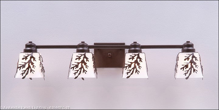 Avalanche Ranch Woodland-Cedar Bough Dark Bronze Metallic A36449FC-28 Bath Vanity Light 31 in. wide - Dark Bronze Metallic