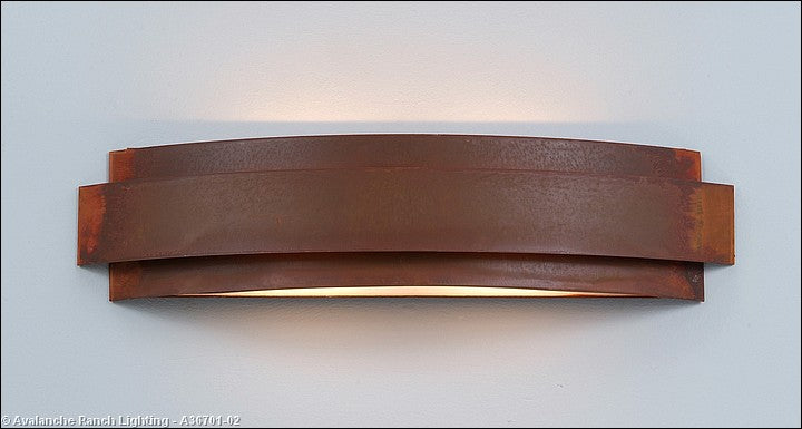 Avalanche Ranch Northridge-Rustic Plain A36701-02 Bath Vanity Light 25 in. wide - Rust Patina
