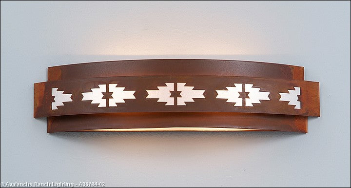 Avalanche Ranch Northridge-Pueblo A36784-02 Bath Vanity Light 25 in. wide - Rust Patina