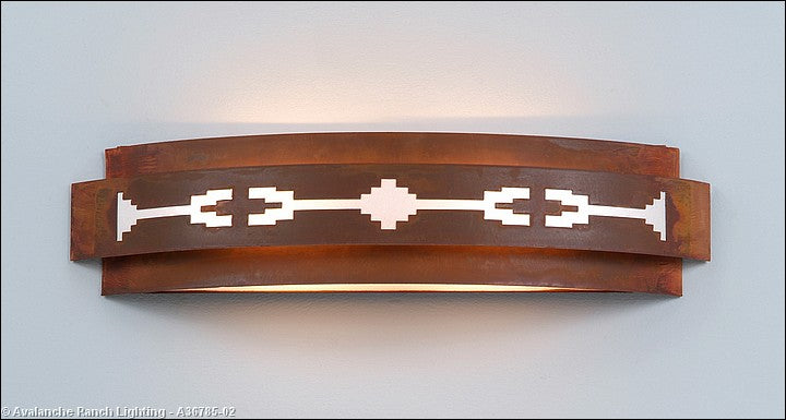 Avalanche Ranch Northridge-Del Rio A36785-02 Bath Vanity Light 25 in. wide - Rust Patina