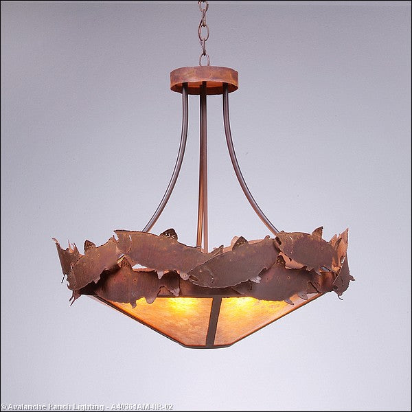 Avalanche Ranch Crestline-Salmon A40361AM-HR-02 Pendant Light - Rust Patina