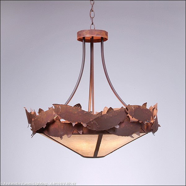 Avalanche Ranch Crestline-Salmon A40361IV-HR-02 Pendant Light - Rust Patina