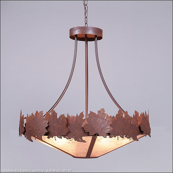 Avalanche Ranch Crestline-Maple Leaf A40405AL-HR-02 Pendant Light - Rust Patina