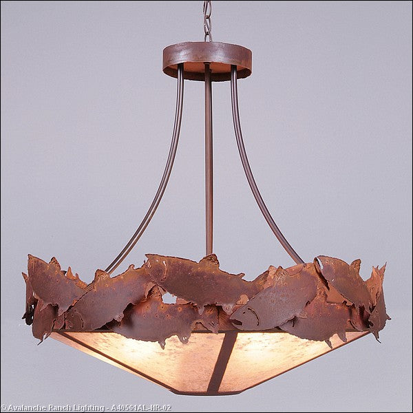 Avalanche Ranch Crestline-Salmon A40561AL-HR-02 Pendant Light - Rust Patina