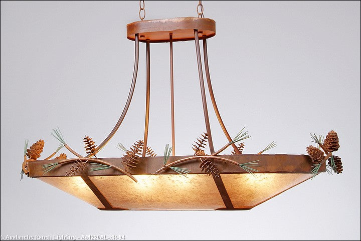 Avalanche Ranch Crestline-Pine Cone A41220AL-HR-04 Pendant Light - Pine Green/Rust Patina