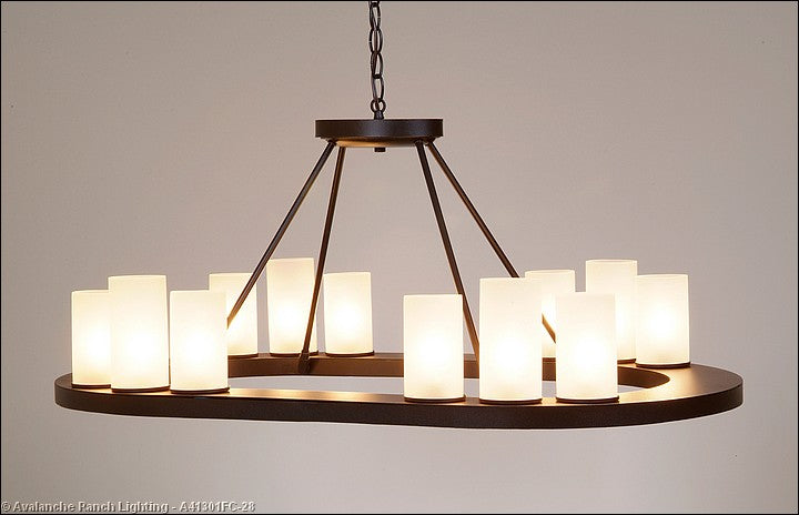 Avalanche Ranch Wisley-Rustic Plain Dark Bronze Metallic A41301FC-28 Pendant Light - Dark Bronze Metallic