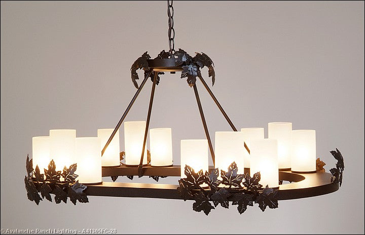 Avalanche Ranch Wisley-Maple Leaf Dark Bronze Metallic A41305FC-28 Pendant Light - Dark Bronze Metallic