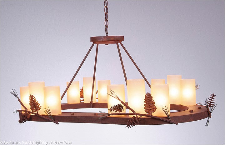 Avalanche Ranch Wisley-Pine Cone A41320TS-04 Pendant Light - Pine Green/Rust Patina