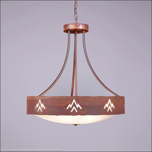 Avalanche Ranch Ridgemont-Deception Pass A41902FC-HR-02 Pendant Light - Rust Patina