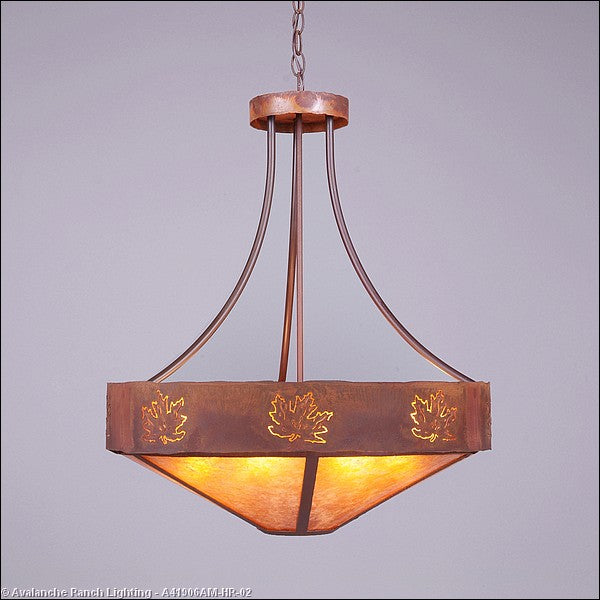 Avalanche Ranch Ridgemont-Maple Cutout A41906AM-HR-02 Pendant Light - Rust Patina