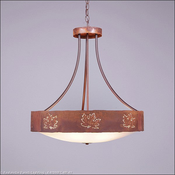 Avalanche Ranch Ridgemont-Maple Cutout A41906FC-HR-02 Pendant Light - Rust Patina