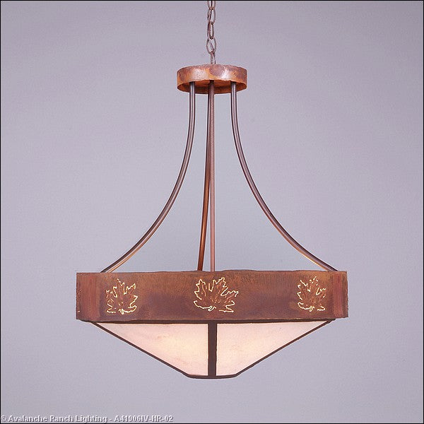 Avalanche Ranch Ridgemont-Maple Cutout A41906IV-HR-02 Pendant Light - Rust Patina