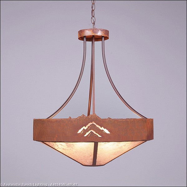 Avalanche Ranch Ridgemont-Mountain Cutout A41941AL-HR-02 Pendant Light - Rust Patina