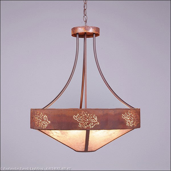 Avalanche Ranch Ridgemont-Cedar Bough Cutout A41948AL-HR-02 Pendant Light - Rust Patina
