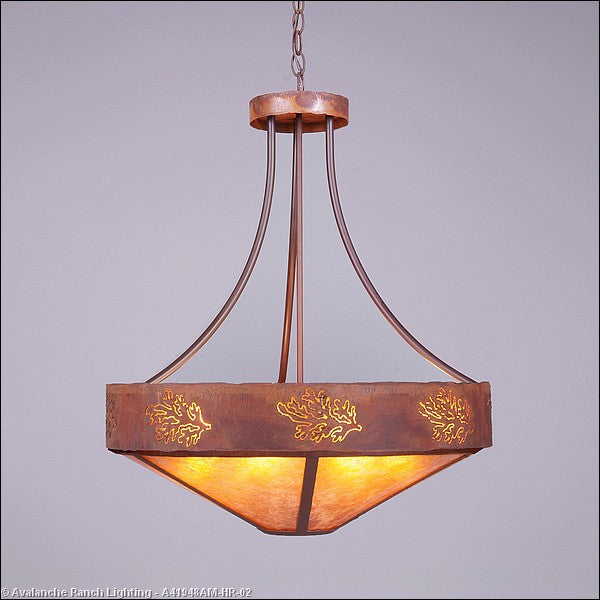 Avalanche Ranch Ridgemont-Cedar Bough Cutout A41948AM-HR-02 Pendant Light - Rust Patina