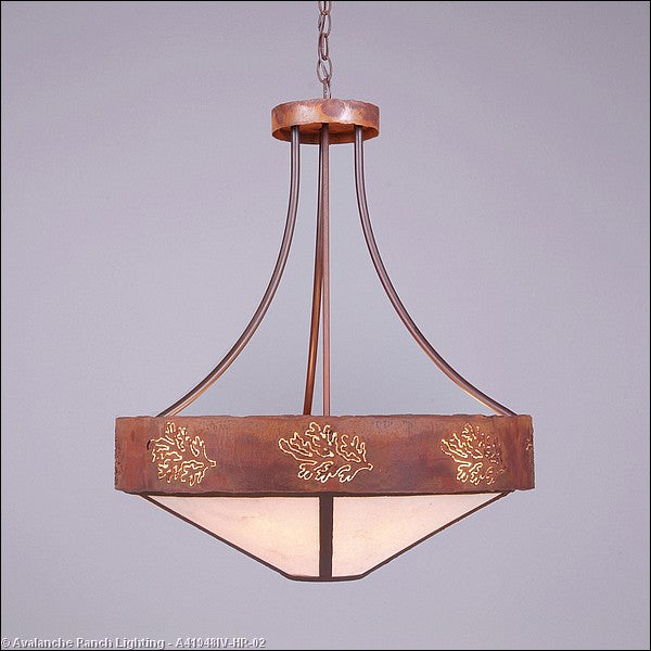 Avalanche Ranch Ridgemont-Cedar Bough Cutout A41948IV-HR-02 Pendant Light - Rust Patina