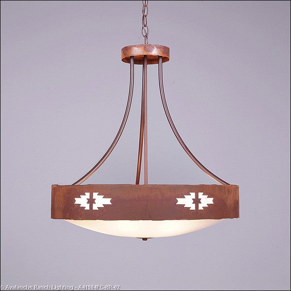 Avalanche Ranch Ridgemont-Pueblo A41984FC-HR-02 Pendant Light - Rust Patina